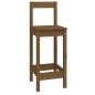vidaXL Set de bar 9 piezas madera maciza de pino marrón miel