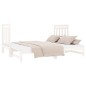 vidaXL Sofá cama extraíble madera maciza de pino blanco 2x(90x190) cm vidaXL Sofá cama extraíble madera maciza de pino blanco 2x(90x190) cm