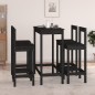 vidaXL Set de bar 5 piezas madera maciza de pino negro vidaXL Set de bar 5 piezas madera maciza de pino negro