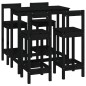 vidaXL Set de bar 5 piezas madera maciza de pino negro vidaXL Set de bar 5 piezas madera maciza de pino negro