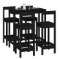 vidaXL Set de bar 5 piezas madera maciza de pino negro vidaXL Set de bar 5 piezas madera maciza de pino negro