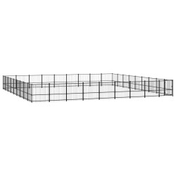 vidaXL Perrera de exterior de acero 76,21 m²