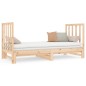 vidaXL Sofá cama extraíble madera maciza de pino 2x(90x190) cm