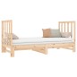 vidaXL Sofá cama extraíble madera maciza de pino 2x(90x190) cm