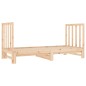 vidaXL Sofá cama extraíble madera maciza de pino 2x(90x190) cm