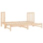 vidaXL Sofá cama extraíble madera maciza de pino 2x(90x190) cm