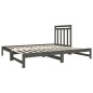 vidaXL Sofá cama extraíble madera maciza de pino gris 2x(90x190) cm vidaXL Sofá cama extraíble madera maciza de pino gris 2x(90x190) cm