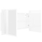 vidaXL Armario espejo de baño LED acrílico blanco brillo 80x12x45 cm