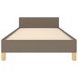 vidaXL Estructura de cama con cabecero de tela gris taupe 80x200 cm
