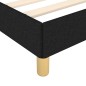 vidaXL Estructura de cama con cabecero de tela negro 180x200 cm