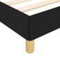 vidaXL Estructura de cama con cabecero de tela negro 140x190 cm vidaXL Estructura de cama con cabecero de tela negro 140x190 cm