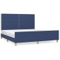 vidaXL Estructura de cama con cabecero de tela azul 180x200 cm vidaXL Estructura de cama con cabecero de tela azul 180x200 cm