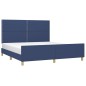 vidaXL Estructura de cama con cabecero de tela azul 180x200 cm vidaXL Estructura de cama con cabecero de tela azul 180x200 cm