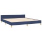 vidaXL Estructura de cama con cabecero de tela azul 180x200 cm vidaXL Estructura de cama con cabecero de tela azul 180x200 cm