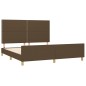 vidaXL Estructura de cama con cabecero de tela marrón 160x200 cm vidaXL Estructura de cama con cabecero de tela marrón 160x200 cm