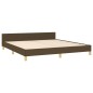 vidaXL Estructura de cama con cabecero de tela marrón 160x200 cm vidaXL Estructura de cama con cabecero de tela marrón 160x200 cm