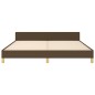 vidaXL Estructura de cama con cabecero de tela marrón 160x200 cm vidaXL Estructura de cama con cabecero de tela marrón 160x200 cm