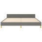 vidaXL Estructura de cama con cabecero tela gris oscuro 180x200 cm