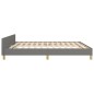 vidaXL Estructura de cama con cabecero tela gris oscuro 180x200 cm