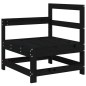 vidaXL Juego de sofás de jardín 5 piezas madera maciza de pino negro vidaXL Juego de sofás de jardín 5 piezas madera maciza de pino negro