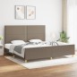 vidaXL Estructura de cama con cabecero de tela gris taupe 200x200 cm vidaXL Estructura de cama con cabecero de tela gris taupe 200x200 cm