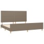 vidaXL Estructura de cama con cabecero de tela gris taupe 200x200 cm vidaXL Estructura de cama con cabecero de tela gris taupe 200x200 cm