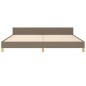 vidaXL Estructura de cama con cabecero de tela gris taupe 200x200 cm vidaXL Estructura de cama con cabecero de tela gris taupe 200x200 cm