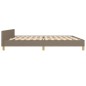vidaXL Estructura de cama con cabecero de tela gris taupe 200x200 cm vidaXL Estructura de cama con cabecero de tela gris taupe 200x200 cm