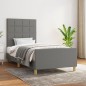 vidaXL Estructura de cama con cabecero de tela gris oscuro 80x200 cm vidaXL Estructura de cama con cabecero de tela gris oscuro 80x200 cm
