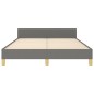 vidaXL Estructura de cama con cabecero de tela gris oscuro 140x190 cm vidaXL Estructura de cama con cabecero de tela gris oscuro 140x190 cm