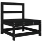 vidaXL Juego de sofás de jardín 5 piezas madera maciza de pino negro vidaXL Juego de sofás de jardín 5 piezas madera maciza de pino negro