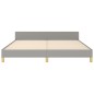 vidaXL Estructura de cama con cabecero gris claro tela 180x200 cm