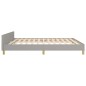 vidaXL Estructura de cama con cabecero gris claro tela 180x200 cm