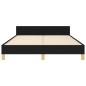 vidaXL Estructura de cama con cabecero de tela negro 140x200 cm vidaXL Estructura de cama con cabecero de tela negro 140x200 cm