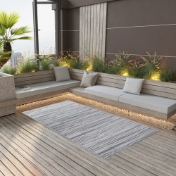 vidaXL Alfombra de exterior PP gris 160x230 cm