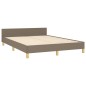 vidaXL Estructura de cama con cabecero de tela gris taupe 140x190 cm vidaXL Estructura de cama con cabecero de tela gris taupe 140x190 cm