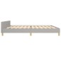 vidaXL Estructura de cama con cabecero de tela gris claro 200x200 cm