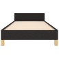 vidaXL Estructura de cama con cabecero de tela negro 100x200 cm vidaXL Estructura de cama con cabecero de tela negro 100x200 cm