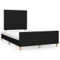 vidaXL Estructura de cama con cabecero de tela negro 120x200 cm vidaXL Estructura de cama con cabecero de tela negro 120x200 cm