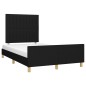 vidaXL Estructura de cama con cabecero de tela negro 120x200 cm vidaXL Estructura de cama con cabecero de tela negro 120x200 cm