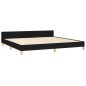 vidaXL Estructura de cama con cabecero de tela negro 200x200 cm vidaXL Estructura de cama con cabecero de tela negro 200x200 cm