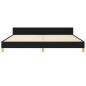 vidaXL Estructura de cama con cabecero de tela negro 200x200 cm vidaXL Estructura de cama con cabecero de tela negro 200x200 cm