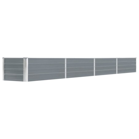 vidaXL Arriate de jardín de acero galvanizado gris 320x40x45 cm