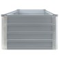 vidaXL Arriate de jardín de acero galvanizado gris 320x40x45 cm