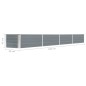 vidaXL Arriate de jardín de acero galvanizado gris 320x40x45 cm