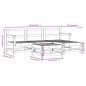 vidaXL Juego de sofás de jardín 5 piezas madera maciza de pino negro vidaXL Juego de sofás de jardín 5 piezas madera maciza de pino negro