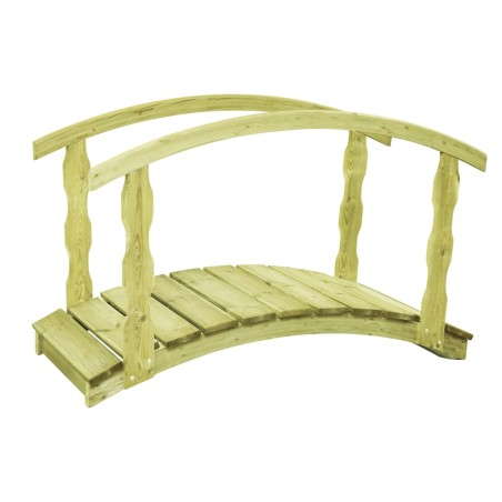 vidaXL Puente de jardín B-Stock madera de pino impregnada 170x74x105cm