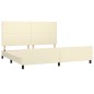 vidaXL Estructura de cama con cabecero cuero sintético crema 200x200cm