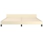 vidaXL Estructura de cama con cabecero cuero sintético crema 200x200cm