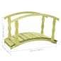 vidaXL Puente de jardín B-Stock madera de pino impregnada 170x74x105cm vidaXL Puente de jardín B-Stock madera de pino impregnada 170x74x105cm